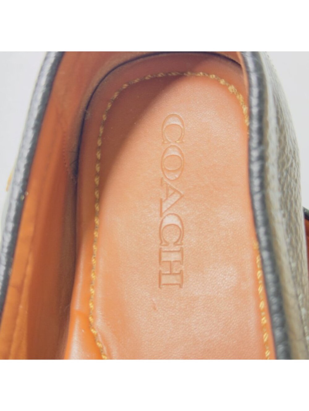 Coach Leather Womens Tassel Loafers Black Slip-On Shoes Rubber Sole Size 9B - Picture 7 of 11